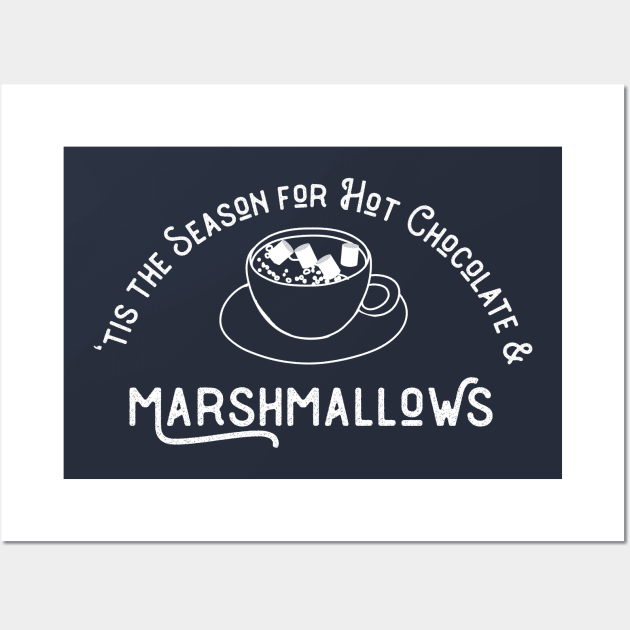 Marshmallow and Hot Chocolate Holiday Gift Wall Art by LovableDuck